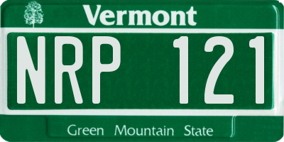 VT license plate NRP121