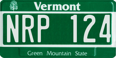 VT license plate NRP124
