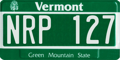 VT license plate NRP127