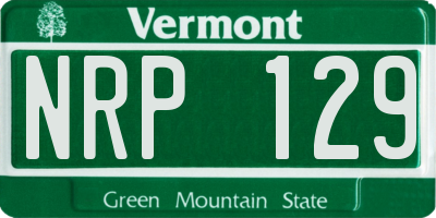 VT license plate NRP129