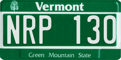 VT license plate NRP130