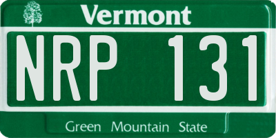 VT license plate NRP131
