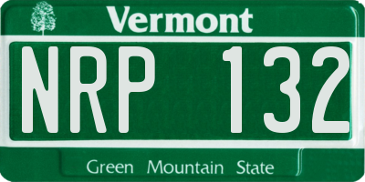 VT license plate NRP132