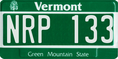 VT license plate NRP133
