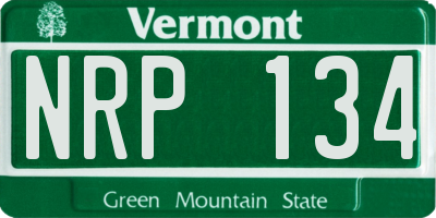 VT license plate NRP134