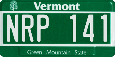 VT license plate NRP141