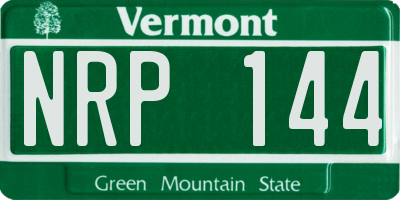 VT license plate NRP144