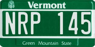 VT license plate NRP145