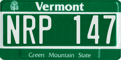 VT license plate NRP147