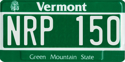 VT license plate NRP150