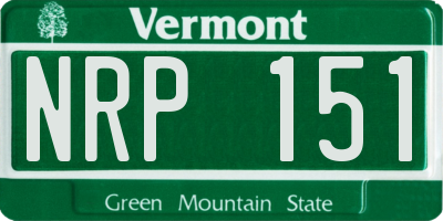 VT license plate NRP151