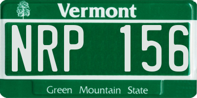 VT license plate NRP156