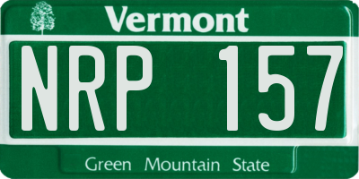 VT license plate NRP157