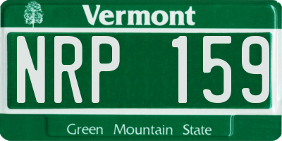 VT license plate NRP159