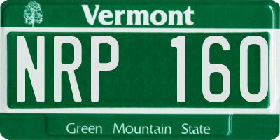 VT license plate NRP160