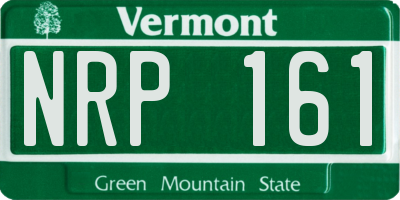 VT license plate NRP161