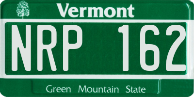 VT license plate NRP162