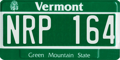VT license plate NRP164