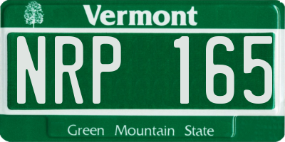 VT license plate NRP165