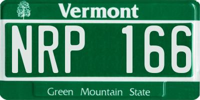 VT license plate NRP166