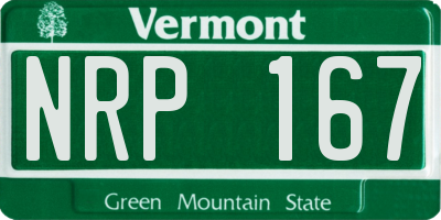 VT license plate NRP167