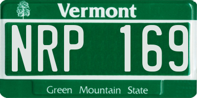 VT license plate NRP169