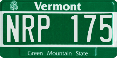 VT license plate NRP175