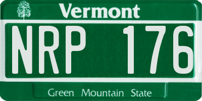 VT license plate NRP176