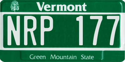 VT license plate NRP177