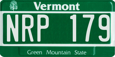 VT license plate NRP179