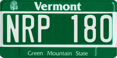 VT license plate NRP180