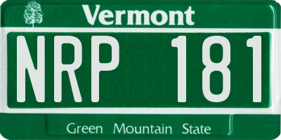 VT license plate NRP181