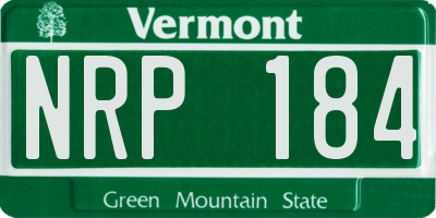 VT license plate NRP184