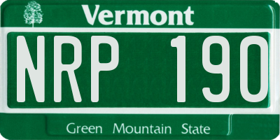 VT license plate NRP190