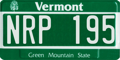 VT license plate NRP195