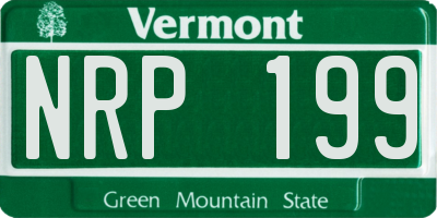 VT license plate NRP199