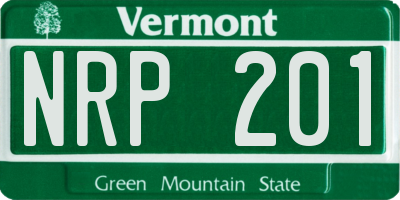 VT license plate NRP201