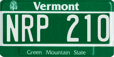 VT license plate NRP210