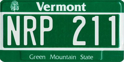 VT license plate NRP211