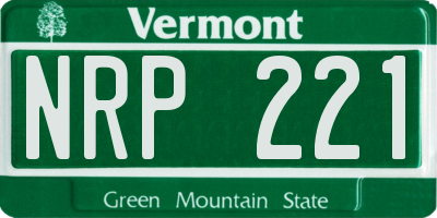 VT license plate NRP221