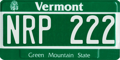 VT license plate NRP222