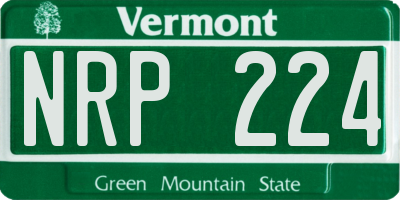 VT license plate NRP224