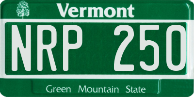 VT license plate NRP250