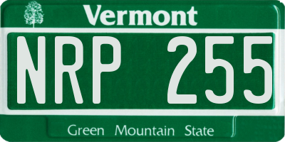 VT license plate NRP255