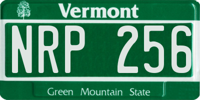 VT license plate NRP256