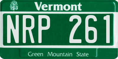 VT license plate NRP261