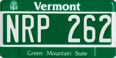 VT license plate NRP262