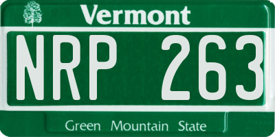 VT license plate NRP263