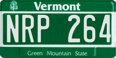 VT license plate NRP264