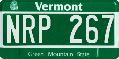 VT license plate NRP267